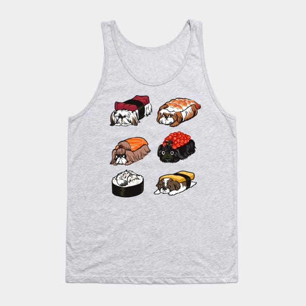 Sushi Shih Tzu Tank Top by huebucket